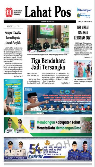 KORAN HYBRID LAHAT POS - Edisi Jumat, 16 Januari 2026
