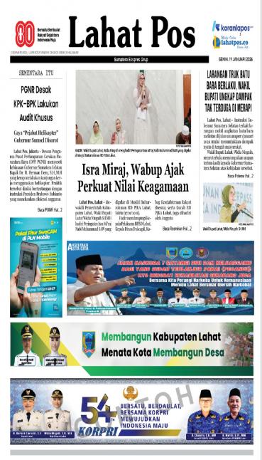 KORAN HYBRID LAHAT POS - Edisi Senin, 19 Januari 2026