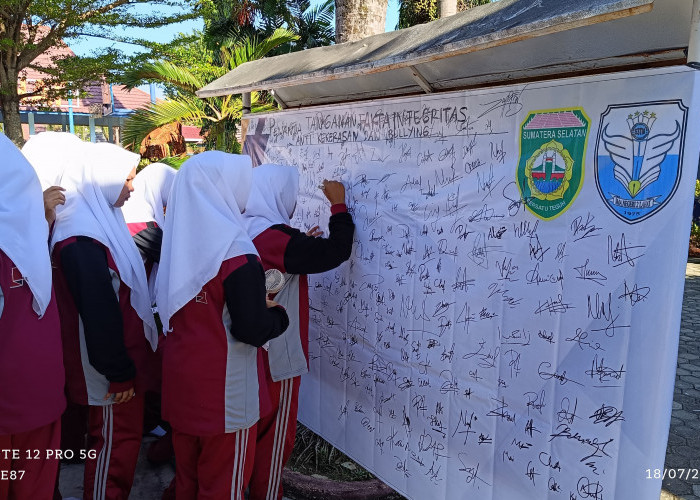 396 Siswa dan Guru SMAN 2 Lahat Teken Fakta Integritas, Komitmen Cegah Bullying di Sekolah