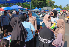 Gerakan Pangan Murah Polres Lahat Diserbu Warga