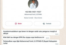 Akun WhatshApp Palsu Catut Nama Pj Bupati Lahat, Ini Katanya