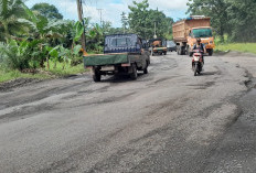 Jalan Berdebu Rusak Berlubang