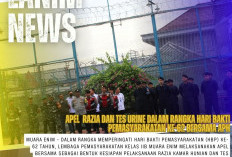 Apel Razia dan Tes Urine dalam Rangka Hari Bakti Pemasyarakatan ke-62 Bersama APH