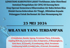 Inilah Wilayah Terdampak Gangguan Sementara Distribusi Air Perumda Tirta Lematang Lahat