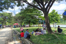 Padatnya Wisatawan di Taman Bendungan Ayek Lematang