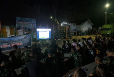 Kodim 0405/Lahat dan Yon TP 894/PB Gelar Nobar Bersama Masyarakat, Pererat Kemanunggalan TNI-Rakyat