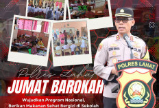  Jum-Barokah, Polres Lahat Bagikan Makanan Gratis, Wujudkan Program Nasional