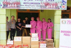 Polres Empat Lawang Salurkan Sembako ke Panti Asuhan : Momen HUT Bhayangkara ke 79
