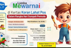 Lahat Pos Gelar Mewarnai Tema Sumpah Pemuda di Atas Koran