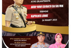 Ucapan Selamat Atas Dilantiknya Kapolres Lahat dari Kapolsek Merapi