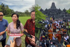 Selebriti Dunia Datang Candi Borobudur, 100 Wartawan Prancis Liputan Presiden Emmanuel Macron-Prabowo