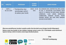 Inilah Jadwal Pemadaman Listrik Hari ini di Lahat, Berikut Wilayah Terdampak