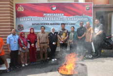 Polres Lahat Musnahkan Barang Bukti Narkoba, Wujud Komitmen Berantas Peredaran Gelap