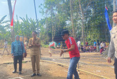 Sambut Hut RI Pemdes Pajar Bakti Gelar Turnamen Volly