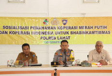 Kapolres Lahat Hadiri Sosialisasi Koperasi Merah Putih untuk Bhabinkamtibmas