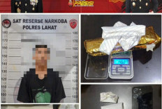 Empat Paket Kering Daun Ganja dan Satu Tersangka Diamankan Satres Narkoba Polres Lahat