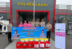 Semangat Hari Bhayangkara ke-80, Polres Lahat Gelar Anjangsana ke Purnawirawan, Warakawuri dan Personel Sakit 