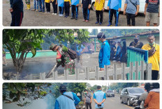 Cegah DBD dan Malaria Pemdes Gunung Agung Fogging Seluruh Dusun