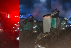 Kebakaran Rumah Malam Hari di Pasar Bawah Ulu 