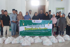 PT Pamapersada Nusantara Gandeng Lahat Pos, Berbagi Bahagia di Bulan Ramadhan, Salurkan 100 Paket Sembako 