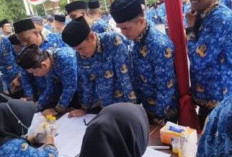 BNNK Empat Lawang Dampingi Tes Urine ASN Kabupaten Lahat dalam rangka HUT KORPRI ke-54