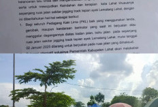Bupati Lahat Terbitkan Surat Edaran, Larangan Berjualan Sepanjang Jalan Jogging Track