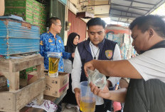 Sidak Toko Pasar, Cek Sampel Minyakita