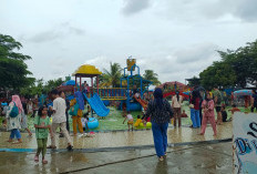 Libur Tahun Baru, Wisatawan Padati Waterboom Lahat