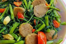 Cah Kangkung Bakso Cocon Di Nikmati Bersama Nasi Putih, Ini Resep dan Cara Membuatnya