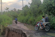 Jalan Penghubung Dua Desa di Tebing Tinggi Nyaris Putus, Warga Desak Perbaikan Segera