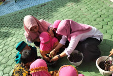 Siswa TK Tut Wuri Handayani Kompak Percantik Sekolah