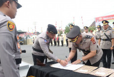 Kapolres Pimpin Sertijab 6 Pejabat Polres Lahat, Diantaranya Kabag Ops Hingga Kasat Tahti