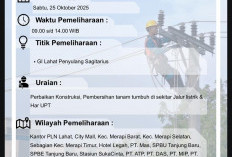 Perbaikan konstruksi dan pembersihan jaringan listrik & HAR UPT TD 1 GI Lahat Pukul 09:00 Wib s/d Selesai 