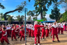 SDN 10 Lahat Senam Bersama untuk Melatih Disiplin dan Pola Hidup Sehat
