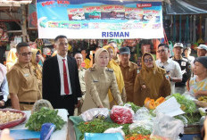 Sidak Pasar di Lahat, Widia Ningsih Cek Ketersediaan Beras dan Bahan Pangan