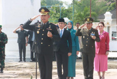 Polres Lahat, Pj Bupati dan Forkopimda Upacara Ziarah dan Tabur Bunga