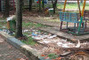 Sampah Menumpuk Dua Bulan, Taman GOR Lahat Dikeluhkan Warga dan Atlet