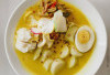 Lezatnya Lontong Sayur Khas Palembang, Sumatera Selatan, Rasa Kuahnya Lebih Ringan dan Sedikit Manis