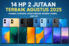 14 HP 2 Jutaan Terbaik Agustus 2025: Kamera Canggih, Layar AMOLED, Baterai Jumbo, Ada 5G