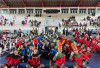 Marching Band Santo Yosef Lahat Sapa Warga dalam Pembukaan Lomba Sound Sport Lahat